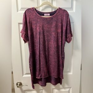 Zenana tunic length T-shirt top, size Large